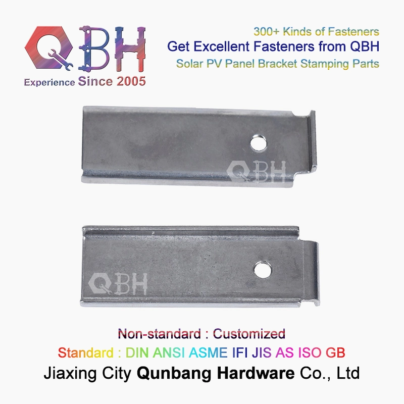 Qbh Customized Stainless Steel Photovoltaic PV Solar Energy Power Panel Bracket Rack Stent Stand Non-Standard Stamping Pressing Spare Parts Metal Washers