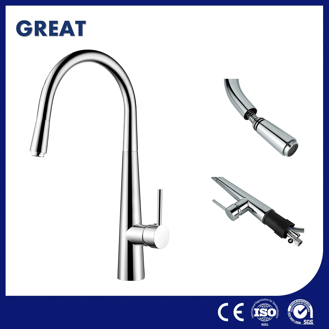 Great Black Pull-Down Kitchen Faucet Manufacturers Kitchen Faucet Brushed Nickel Gl90104m104 Chrome Pull-out Kitchen Faucet Smooth Kitchen Faucet with Sprayer