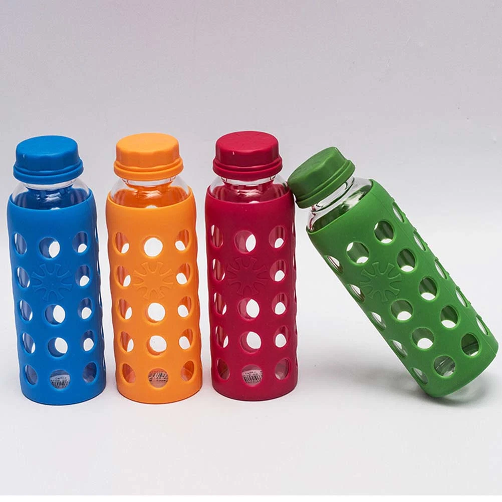 Custom Eco-Friendly Silicone Glass Water Bottle Silicone Rubber Bottle Sleeve