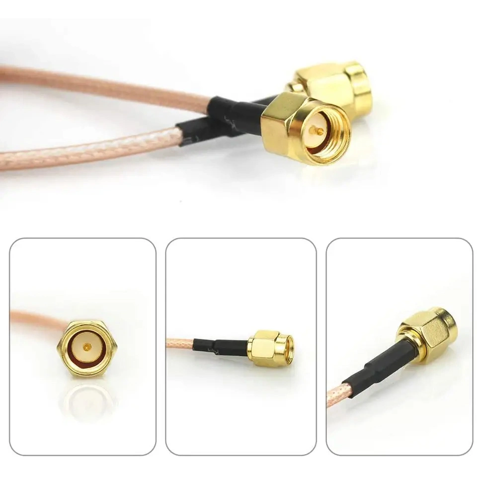 Cable coaxial RF OEM de alta calidad SMA MCX BNC TNC Conector hembra macho MCX Fakra con RF1,13 RG174 RG178 RG316 RG58 cable