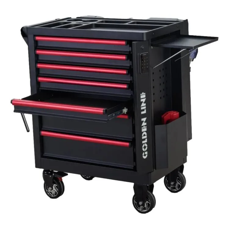 Goldenline Digital Lock Tool Cabinet Tool Trolley with Bluetooth Speaker