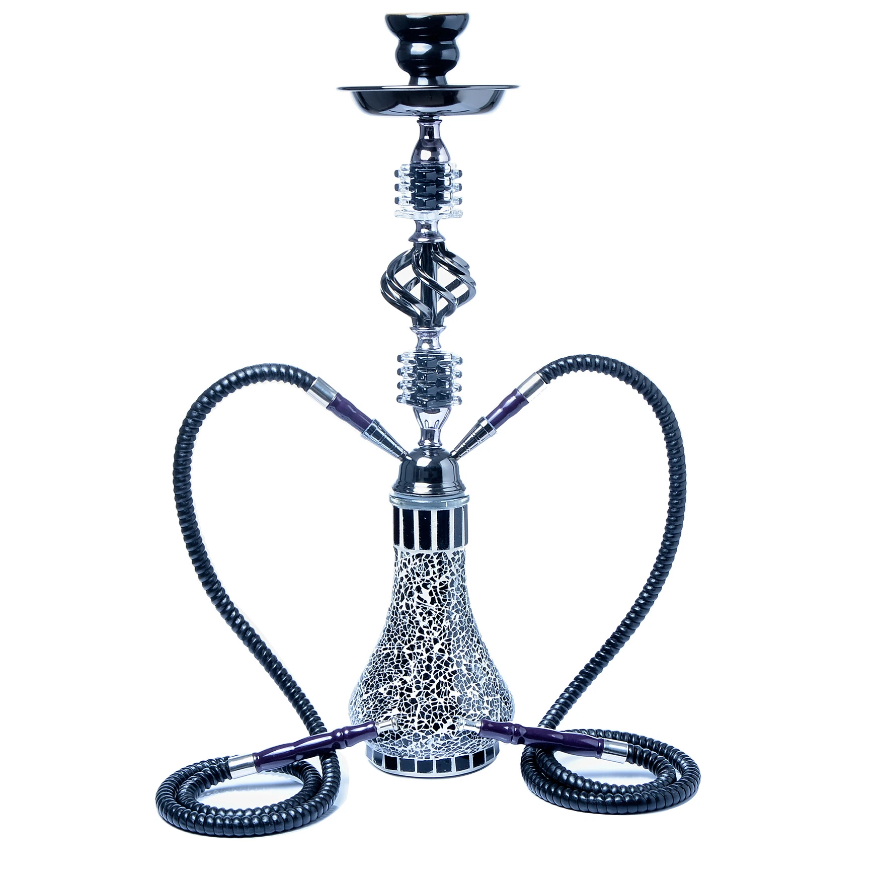 Los fabricantes de tubo doble narguile Shisha Hookah Sheesha vidrio mosaico Chicha