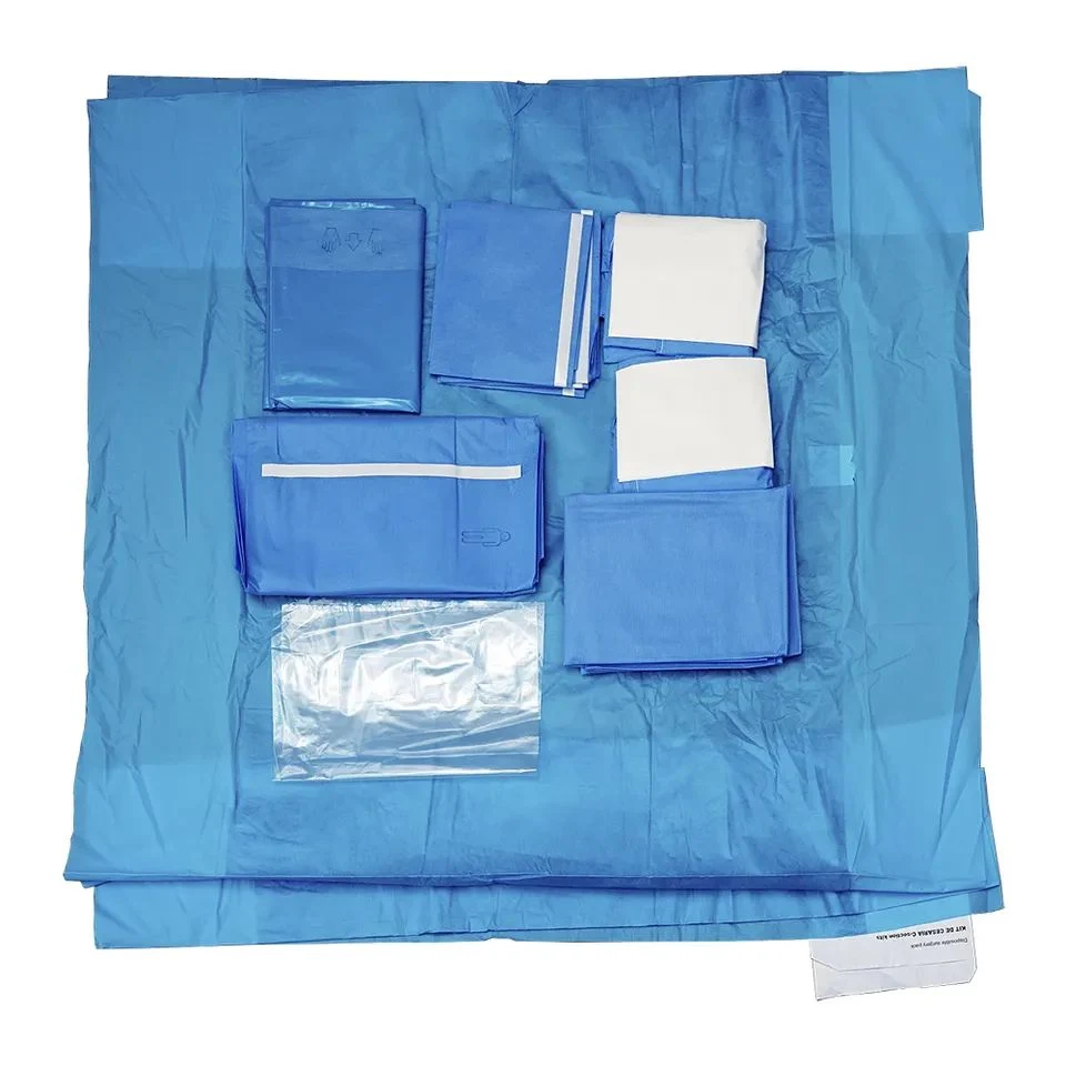 Kit de section C stérile hygiénique et fiable à usage unique pour chirurgie chirurgicale
