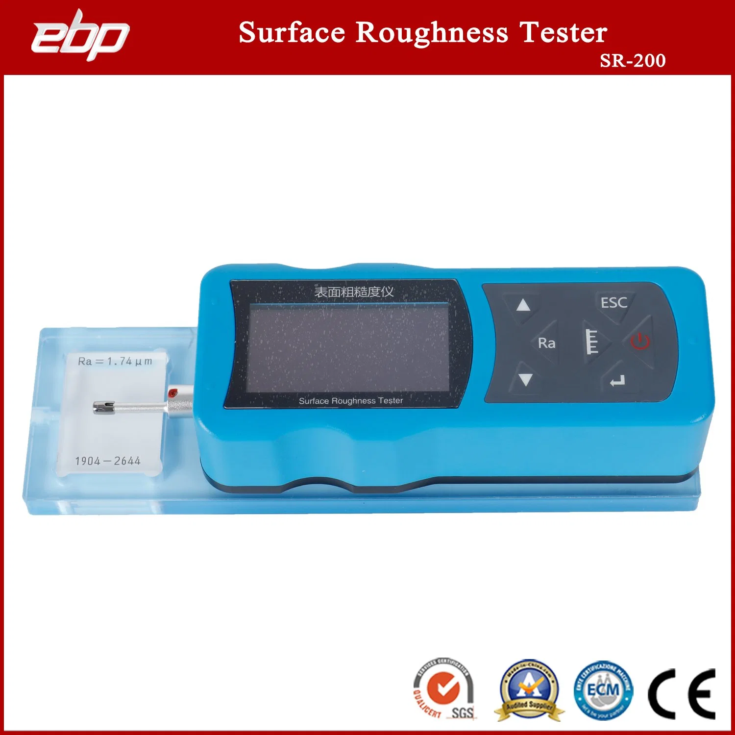 0.001 Accuracy Portable Digital Surface Roughness Tester with Different Units