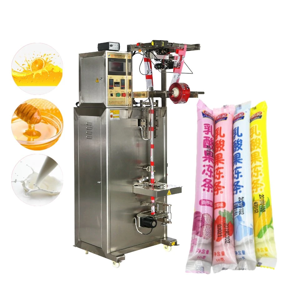 Máquina de embalaje de bolsas para hacer helados automáticos de gelatina en tubo, helados de jugo líquido, bebidas, agua, leche. Soporte de personalización de la máquina de embalaje de bolsas de precio de China