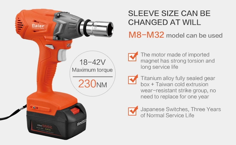 42V 1/2" High Torque 320nm Cordless Electric Impact Wrench 8200X