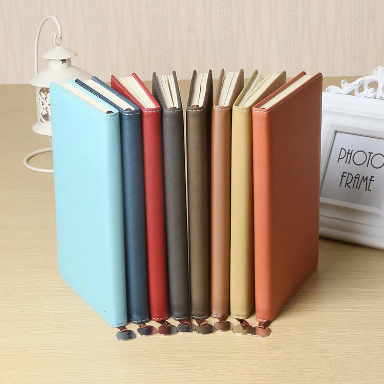 Logo Printing Multicolour Leather Notebook A4/A5 Hardcover Eco- Friendly Paper Notepad