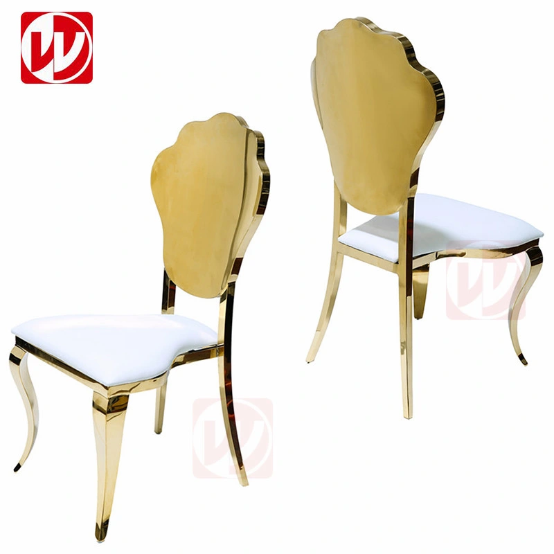 Hot Sales High Back Gold Stainless Steel Restaurant Dining Luxury Velvet Wedding Banquet Chair for Party Event