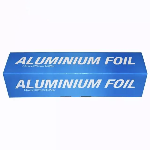 Kitchen Oil-Proof Fire-Resistant High Temperature Aluminum Foil in Blue Box