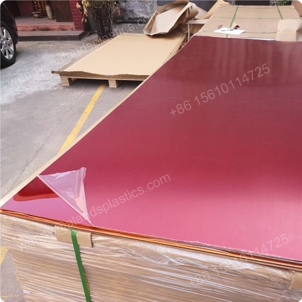 Couleur feuille de plastique PMMA Miroir miroir Miroir acrylique feuille de plastique pour la décoration