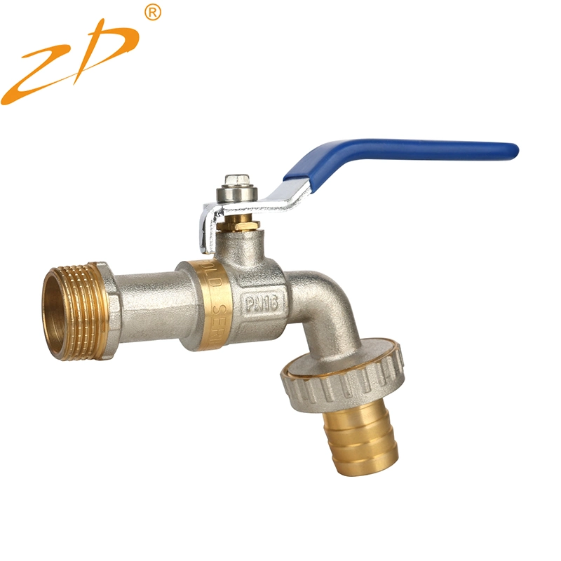 Chinese Manufacturer Garden Hose Tap Pn20 Thread Brass Ball Bibcock with Nozzle