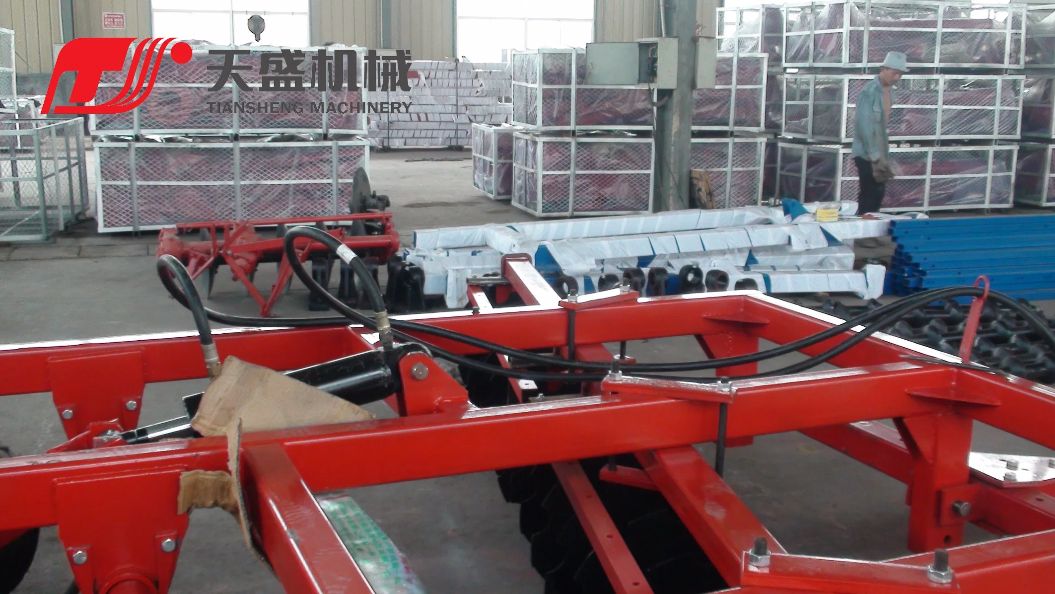 Tractor Tractor Trailed Middle Duty Wing-Folded Hydraulic Offset Working Width 4.0m Disc Harrow