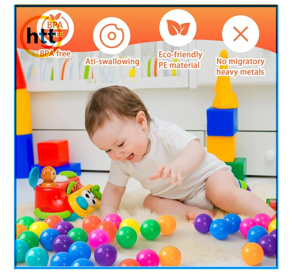 Htttoys 7cm Waterproof PE BPA Free Ball Pit Balls