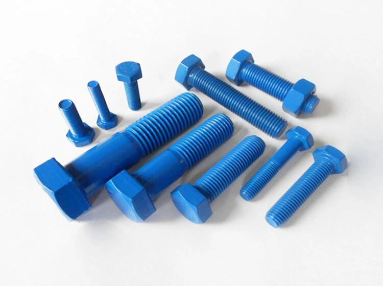 Stainless Steel A4 A2 Blue Coating PTFE Hex Head Bolt Nut Washer