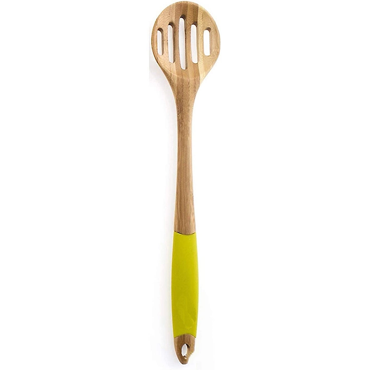 Set de cuisine naturelle desservant les outils 5pcs ustensiles de cuisine Set de bambou outils avec poignées Multi-Color