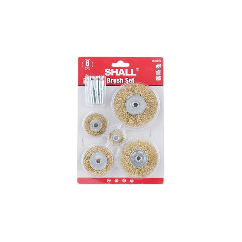 Shall 5-Piece Steel Wire Brush Polishing Cup Brass Wire Brush Set