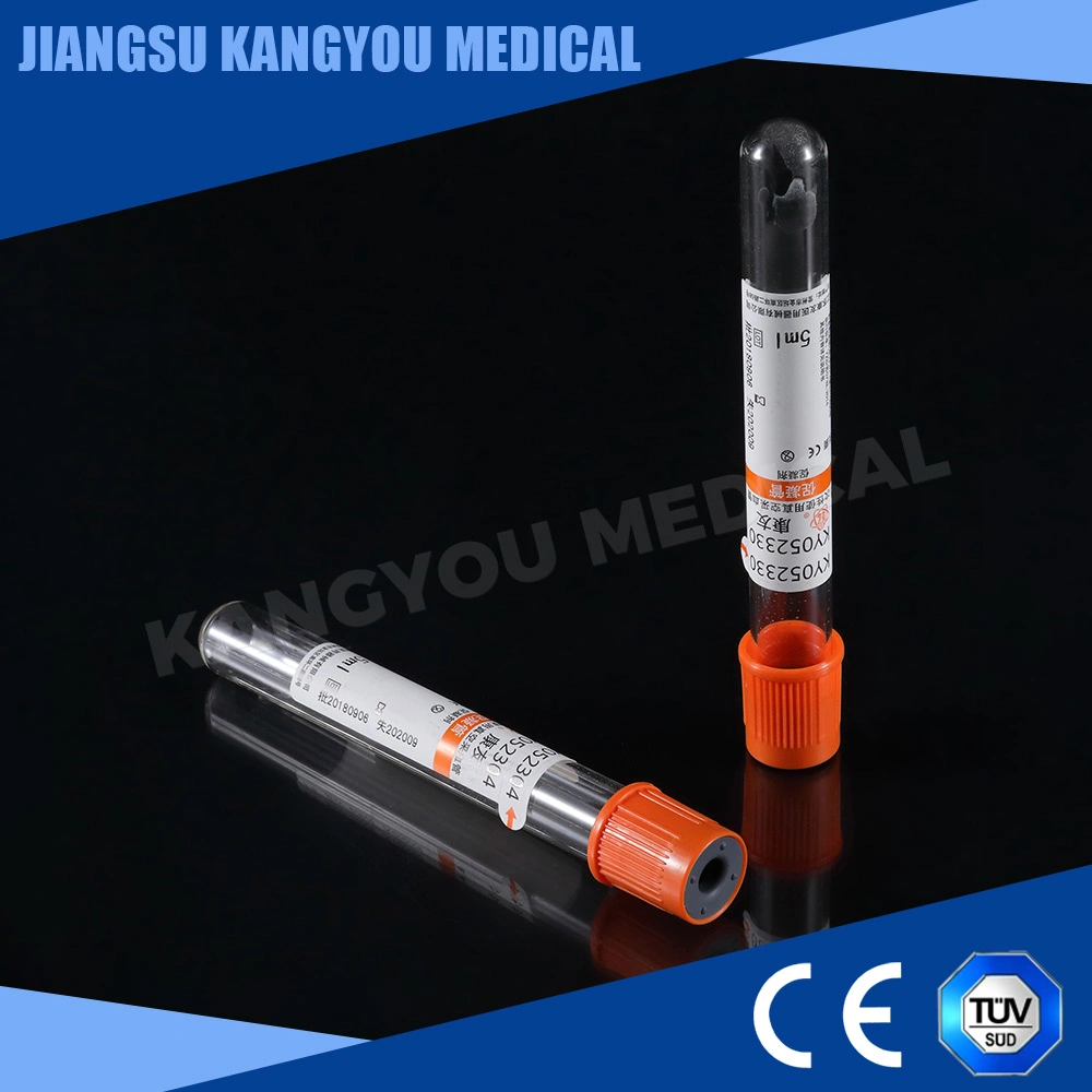 Disposable Sterile Clot Activator Tube Vacuum Blood Collection Pet, Glass Tubes with ISO CE