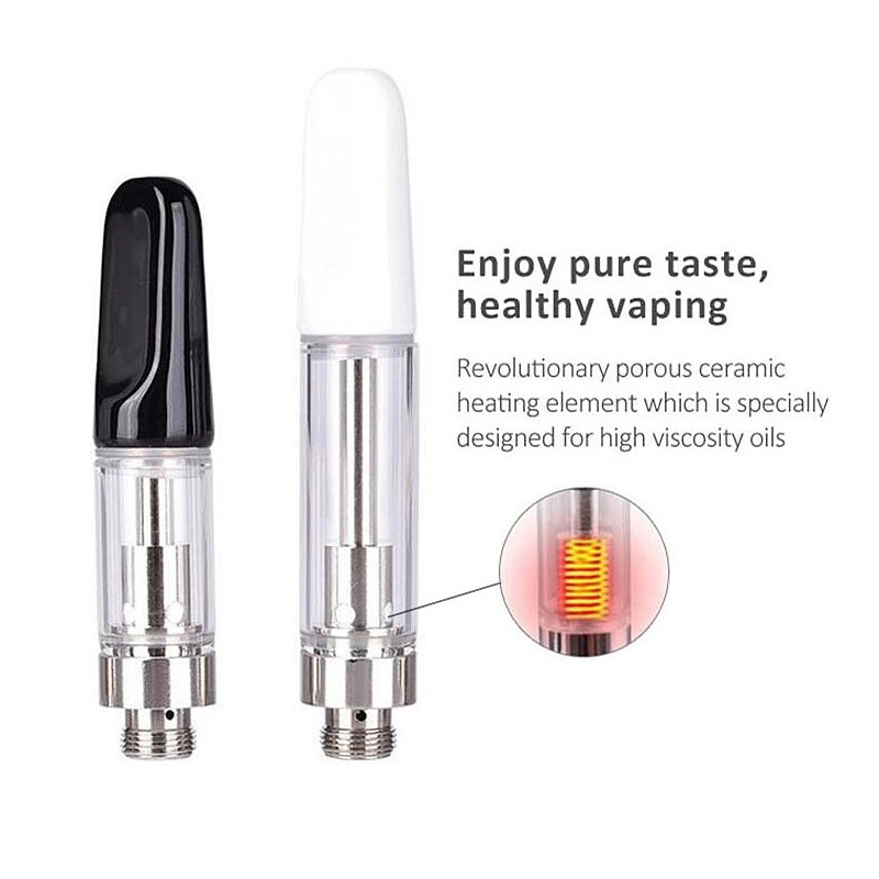 Best Quality E-Cig 510 Thread 0.5ml 1ml Ceramic Coil Glass Tank Disposable/Chargeable Atomizer Vape Pen Cartridge