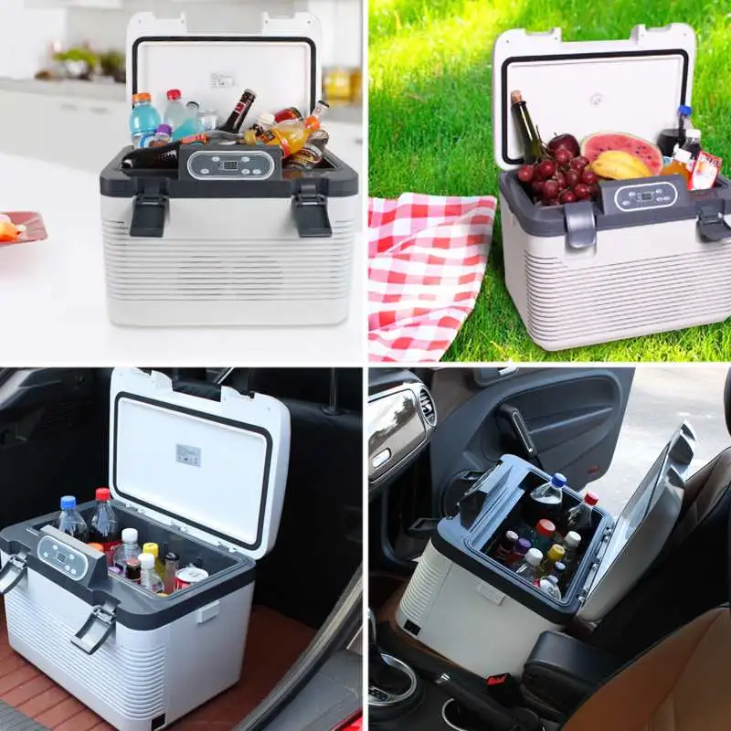 DC12-24V/AC220V Coche nevera nevera Calefacción de congelación para el alquiler de compresor de refrigeración calefacción -5~65 Picnic Inicio grados 19L