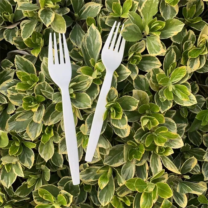 Individually Packaging 100% PLA Tableware Portable Tableware Cpla Plastic Knife Spoon and Fork Biodegradable Cutlery