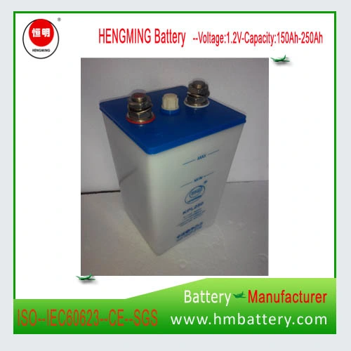 Hengming Industrial/ Power Plant/ Utility/ UPS/ Power Substation/Solar Power 1.2V 250ah NiCd Rechargeable Alkaline Battery