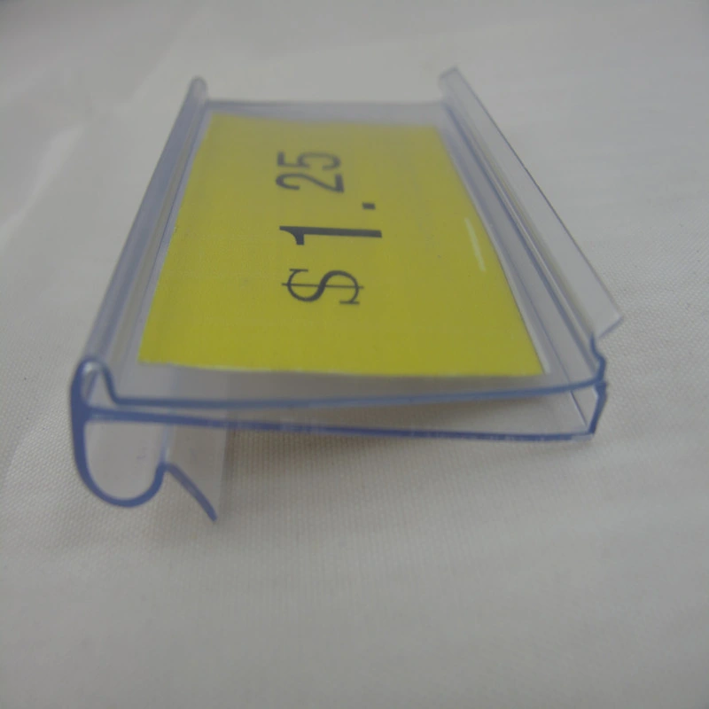 Plastic PVC Extrusion Label Holders for File Cabinets for Supermarket Shelves