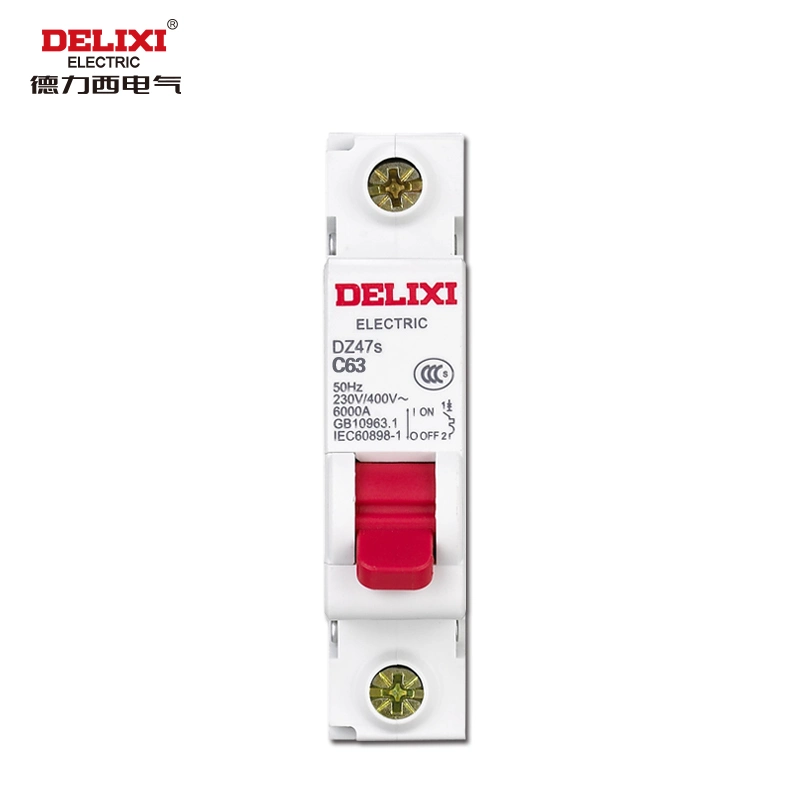 Delixi Electric Brand 1p AC MCB Dz47s Miniature Circuit Breaker