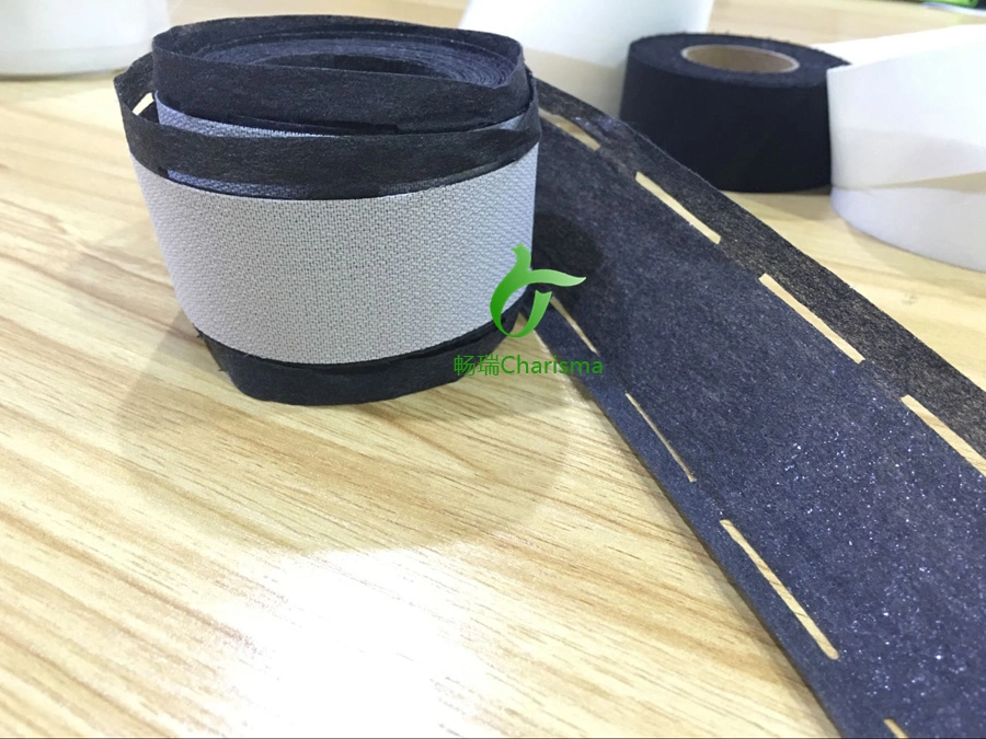 Perforated Interlining Nonwoven Base Woven White Color Short Waist Band