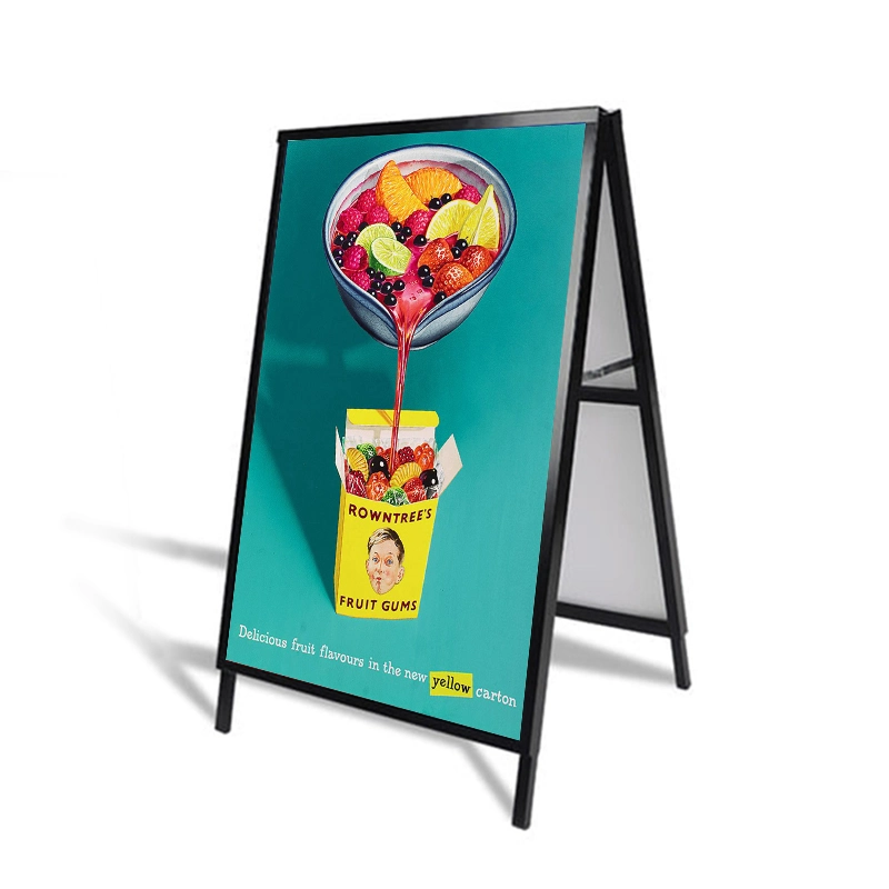 Aluminum Advertising Pavement Sign Post Stand Board Snap Frame Display Poster Stand