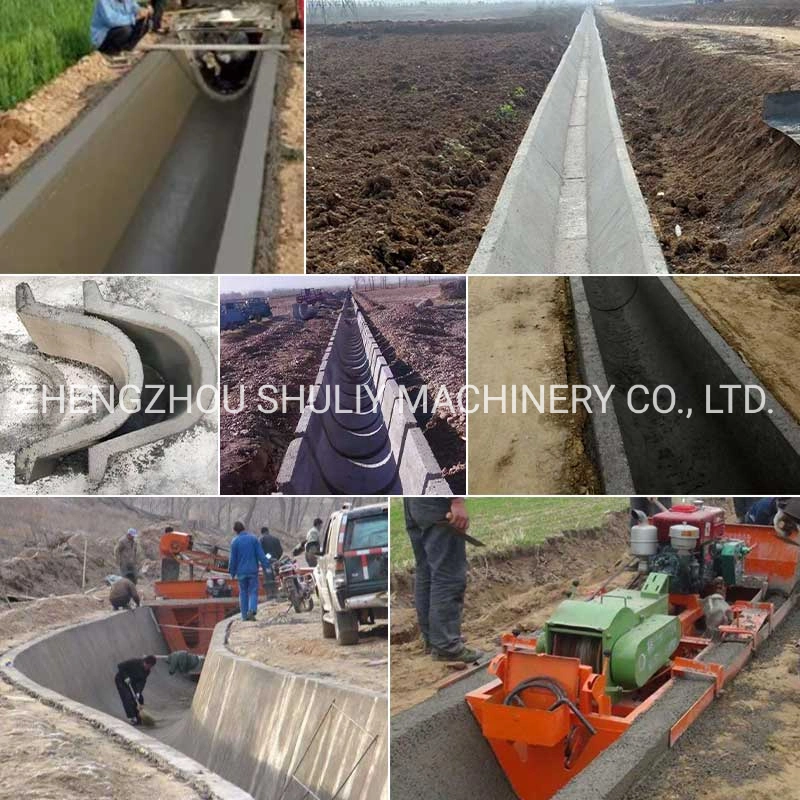 U Shaped Irrigation Water Canal Ditch Lining Machine