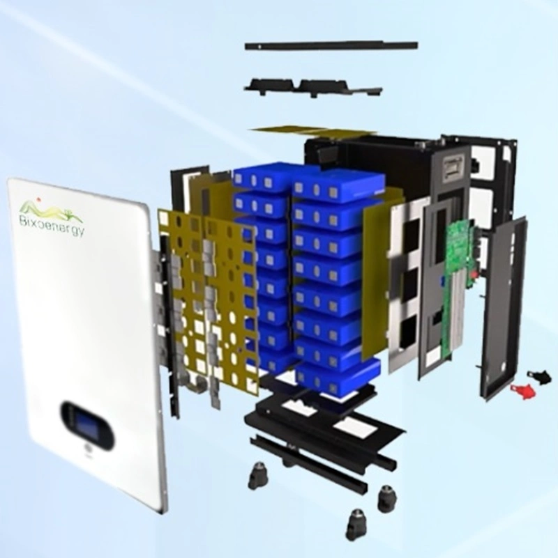 Baterias de montagem na parede LiFePO4 de 48 V de lítio de ciclo profundo de 200 a 10 kwh Bateria