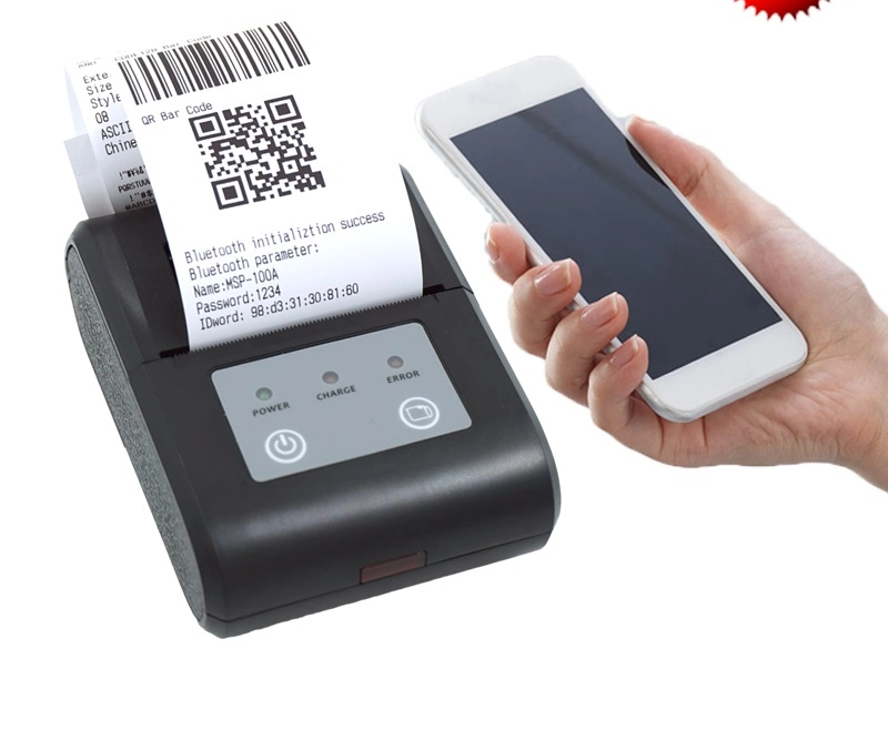 Günstige Thermopapier 58mm Mini Tragbare Bluetooth-Drucker