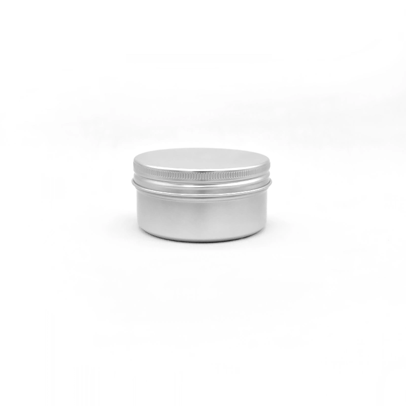 80ml Protección del Medio Ambiente Personalizado la rosca de aluminio color natural Jar utilizado para la alimentación