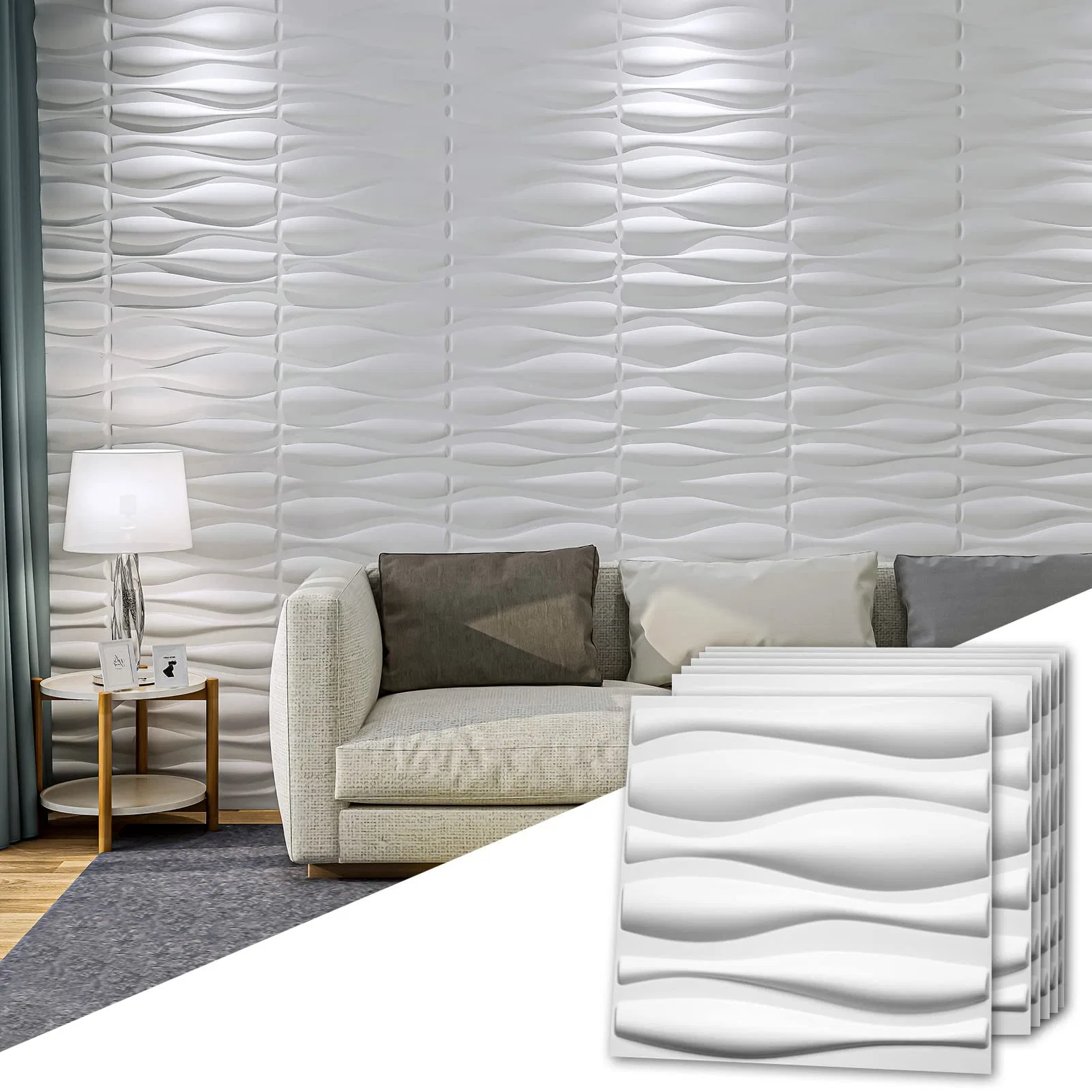 Fábrica directamente Fabricación Precio barato PVC 3D Panel de pared para Decoración interior