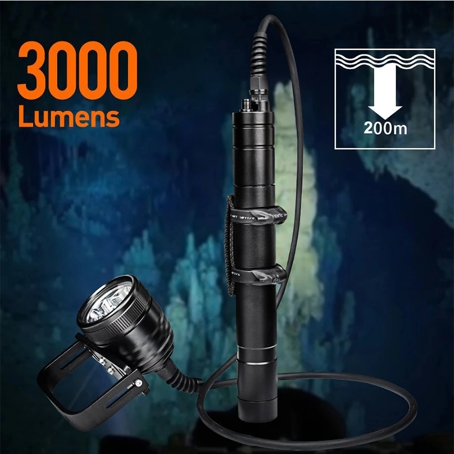 Div10 Diving Video Ldive Torch Max 1050 Lm 150m Waterproof Dive Flashlight