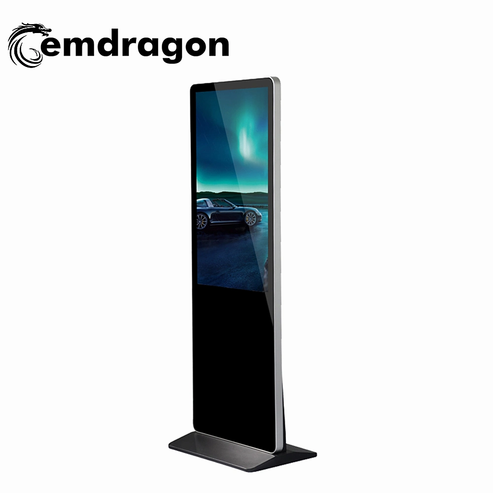 precio de fábrica Pedestal de 43 pulgadas HD Vertical Pedestal ultra delgado Pantalla táctil LCD de pantalla de TV de pantalla de publicidad