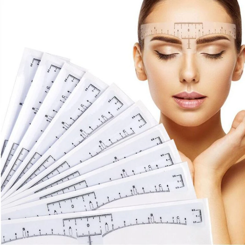 Eyebrow Ruler Sticker Permanent Makeup Microblading Measure Tool for Eyebrow Tattoo Design