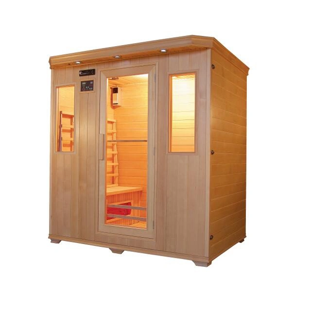 Manufacture 3-4 People Indoor Infrared Sauna Custom Indoor Modern Home Cabin Large Steam Ozone Shower Dry Sauna Room