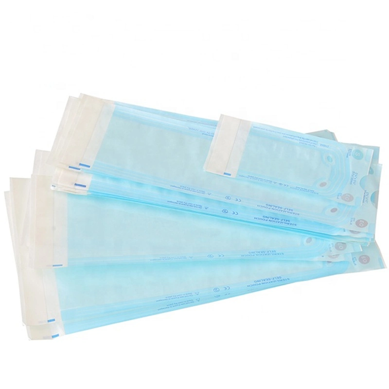 Medical Consumables Head Sealing Disposable Medical Supplies Autoclave Sterilized Paper Pouch Gusseted for Surgical Instruments