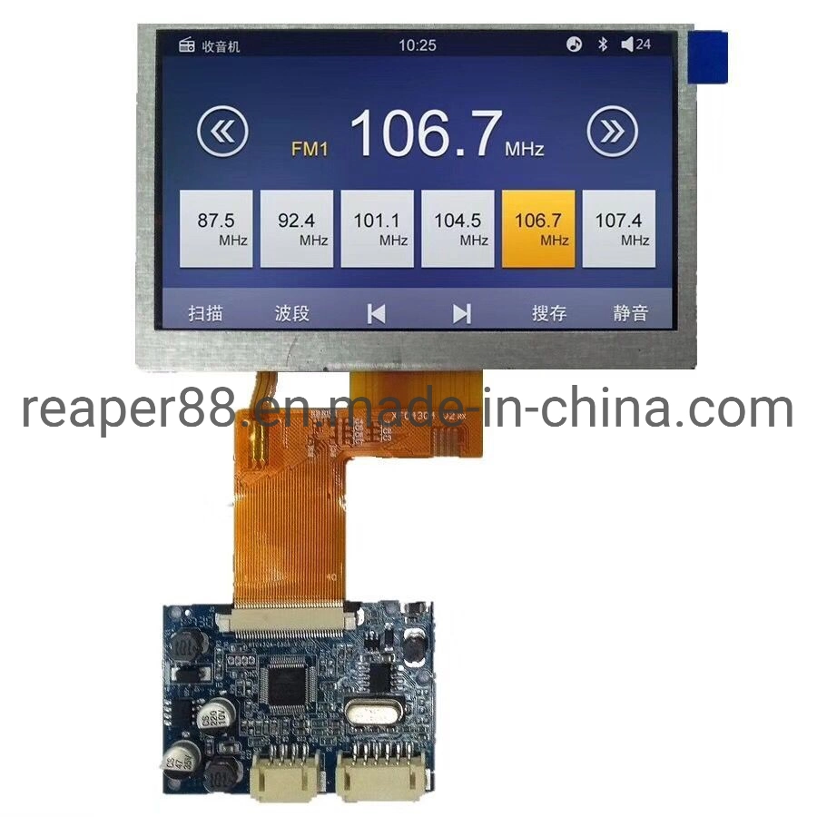 شاشة عرض TFT LCD مقاس 4.3 بوصة من OEM مزودة بلوحة برامج تشغيل لهاتف باب الفيديو، هاتف فيديو، شاشات سيارات، قرص DVD محمول، أجهزة القياس، أمتار وقياس