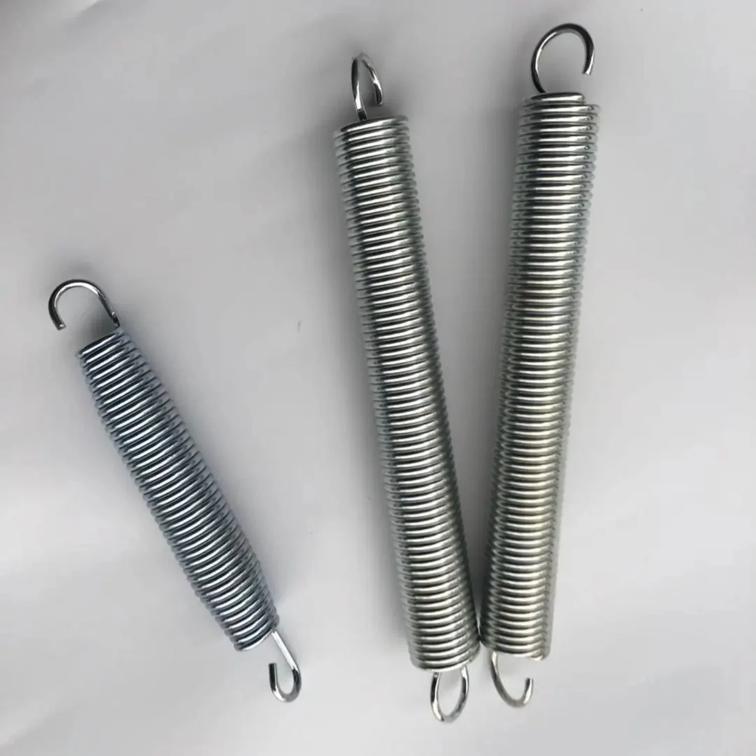 Metal Machining Nickel Plated Manganese Steel Mechaniery Auto Double Hook Tension Spring Large Spring Accessories