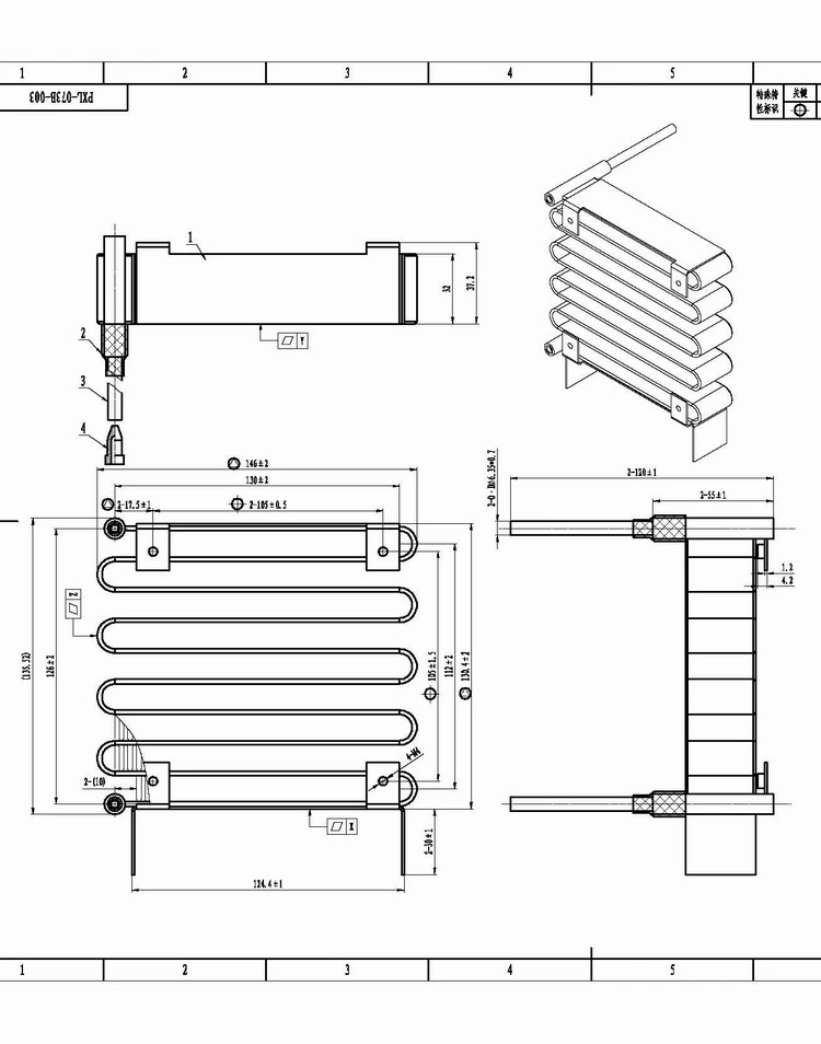 Customized Fridge AC Water Air Cooled Fin Condensers Coil