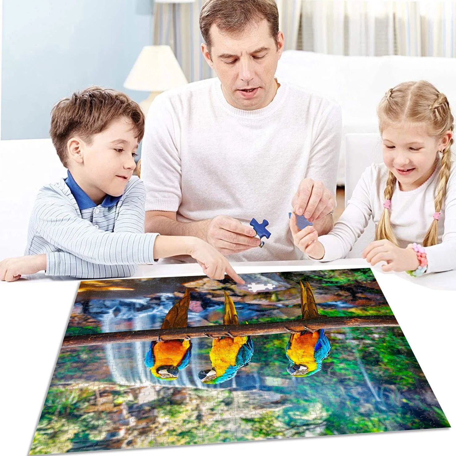 Three Parrots Wholesale Wooden 8000 Piece Puzzles Intellectual Educational Children's Toys, Birthday Gifts, Customisable Patterns and Sizes.