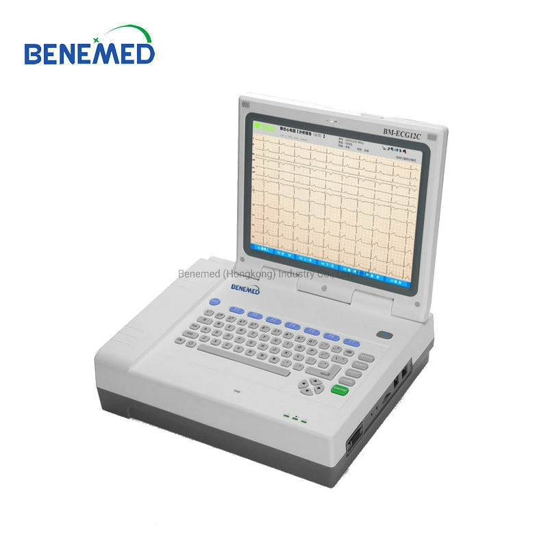 12 pulgadas en el Hospital electrocardiógrafo Digital Máquina de ECG de 12 canales