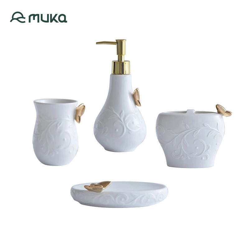 Ceramic Household Dental Toothbrush Holder Wash Set Homestay Bathroom Supplies Bathroom Accessories Bathroom Appliances