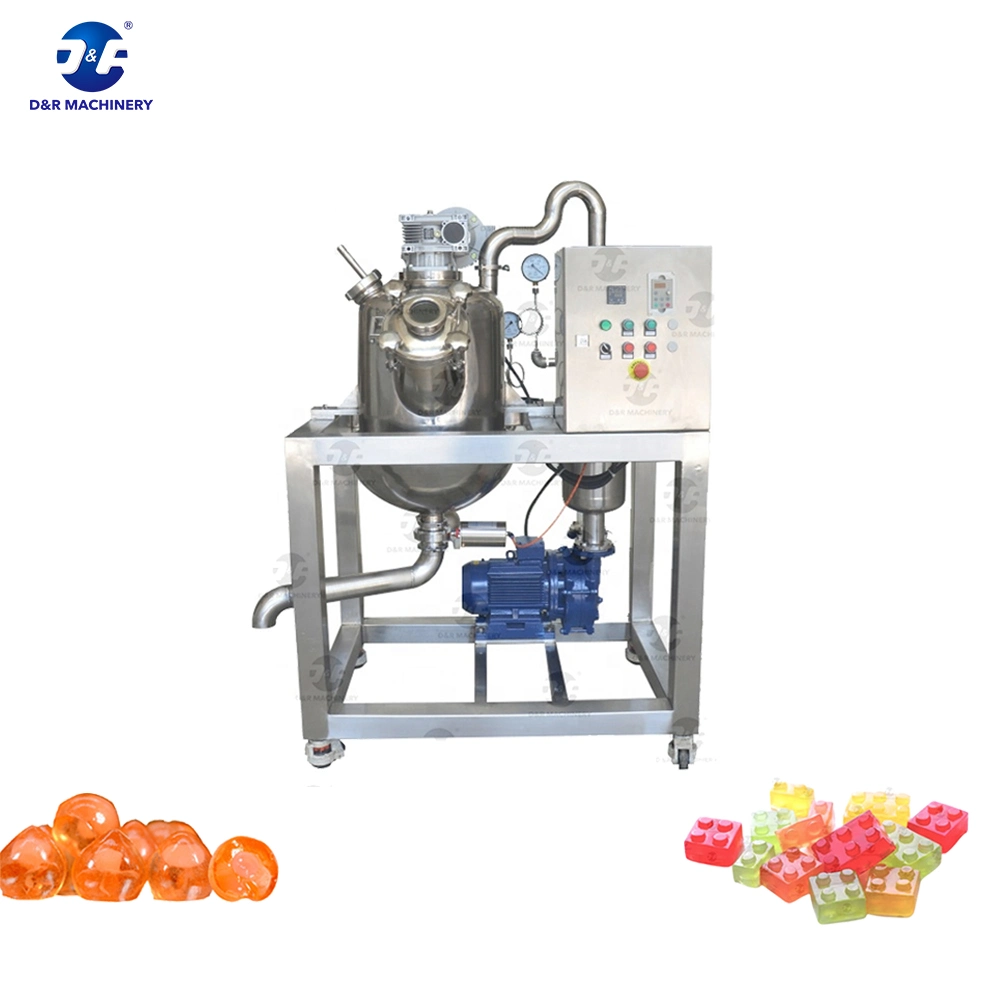 Steam Heating Lab Cooker Mini Lab Steam Vacuum Batch Cooker Machine for Soft Gummy Jelly Candy, Hard Candy, Starch Candy, Toffee