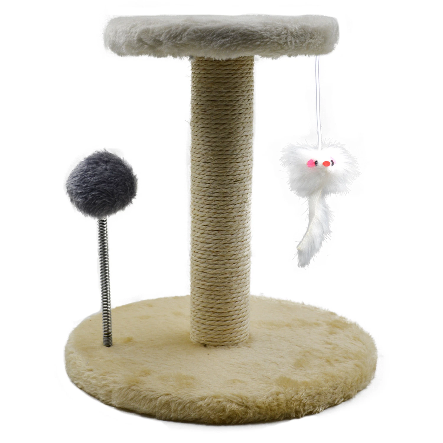 Cat Claw Frame Sisal Plush Cat Scratching Post Claw Sharpener Vertical Non-Dropping Cat Climbing Toys