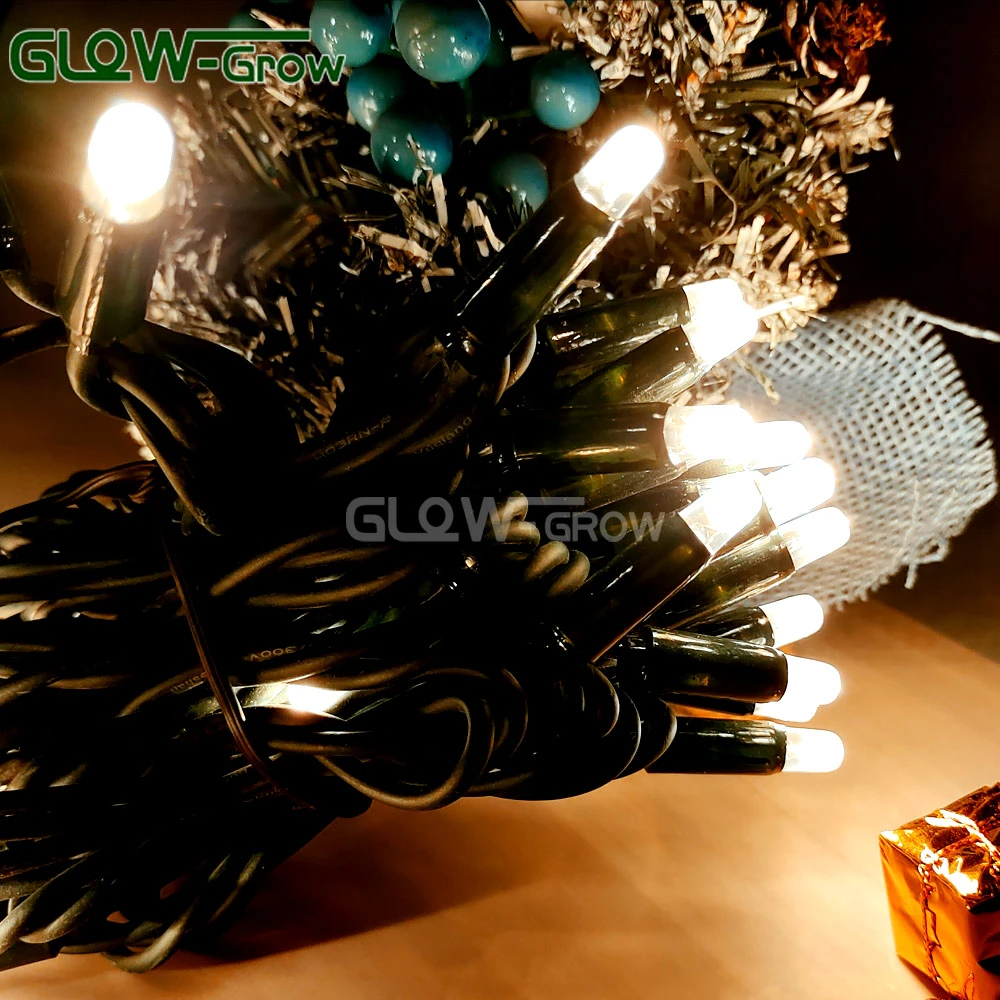 100 LED luzes de cadeia de iluminação de Fadas Exterior Festa de Natal Decoração de árvore de Natal