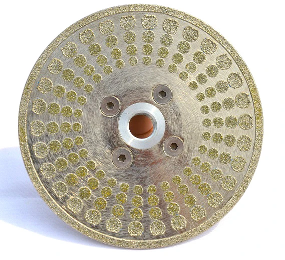 Continuous Rim Electroplating Diamond Cutting Wheel with DOT Protection Side and Flange