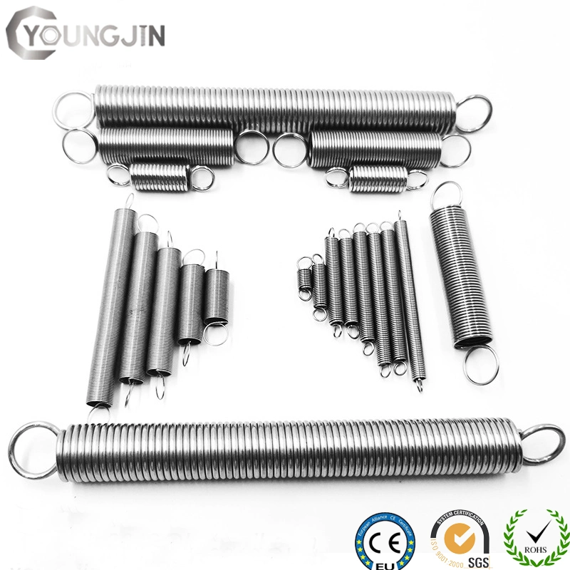 High Carbon Steel Ultra Precision Extension Spring with Plain Finish